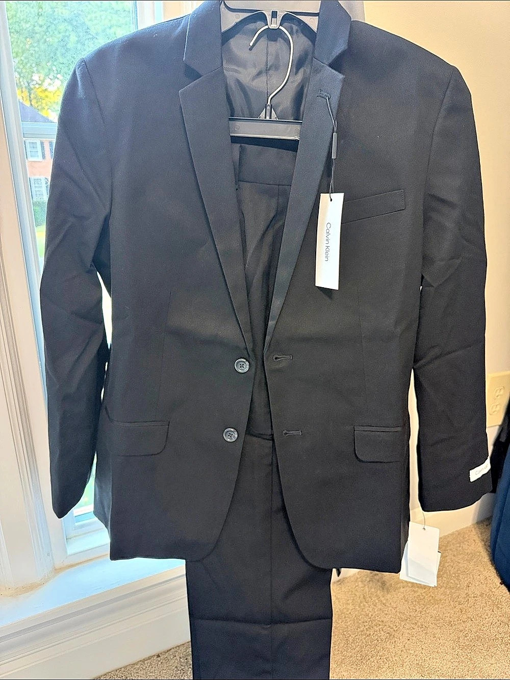 Calvin Klein 2 Piece Set Black Suit Size 16